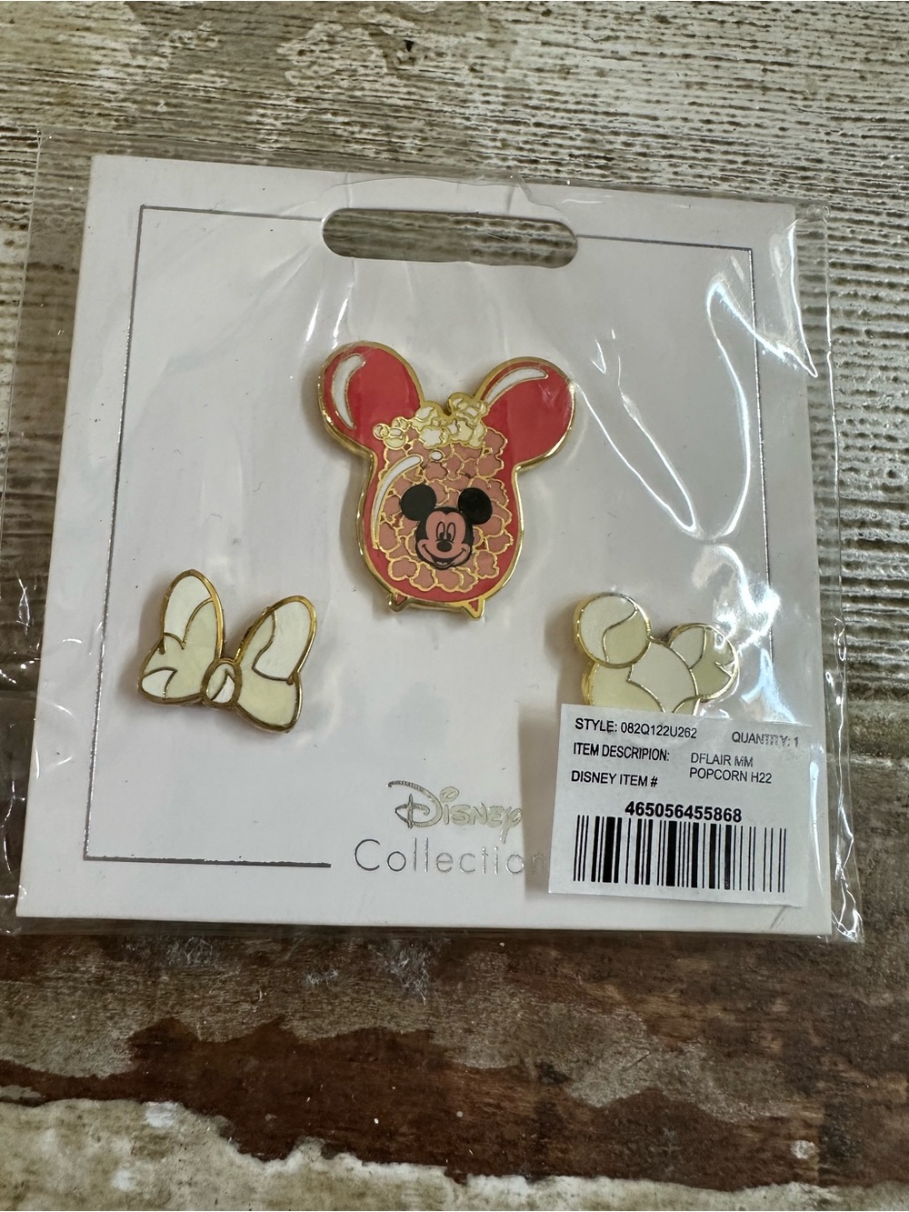 Disney Park Collection Mickey Popcorn Pin Set🍿